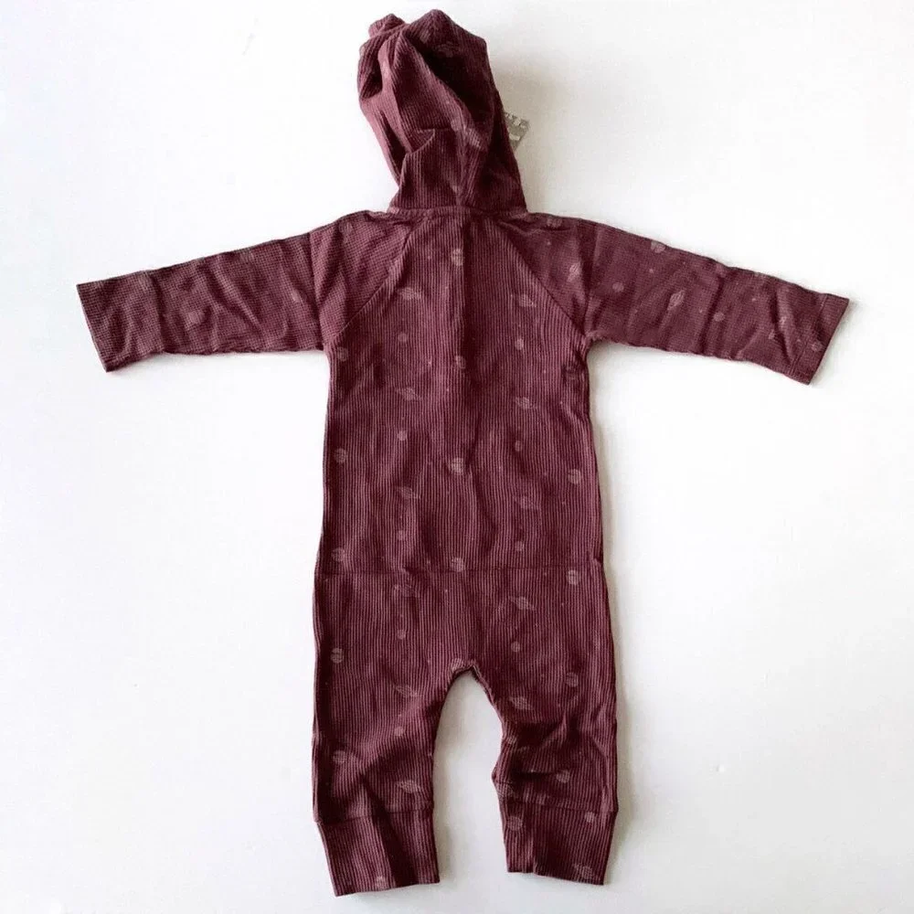 NWT Kate Quinn Organics Long Sleeve Hooded Sport Jumpsuit  6-12 Months